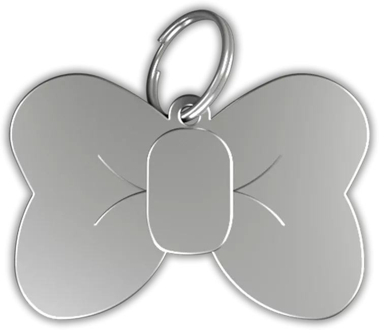 Médaille Chat Nœud Gravée