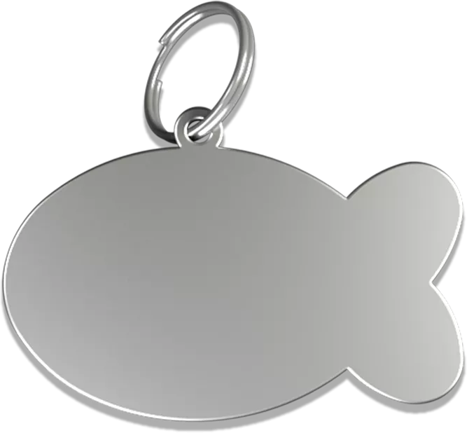 Médaille Chat Poisson Gravée