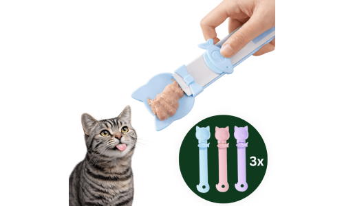Lot de 3 Cuillères Presse-Tube pour Friandises pour Chat – Distributeurs de Snacks à Lécher & Purées